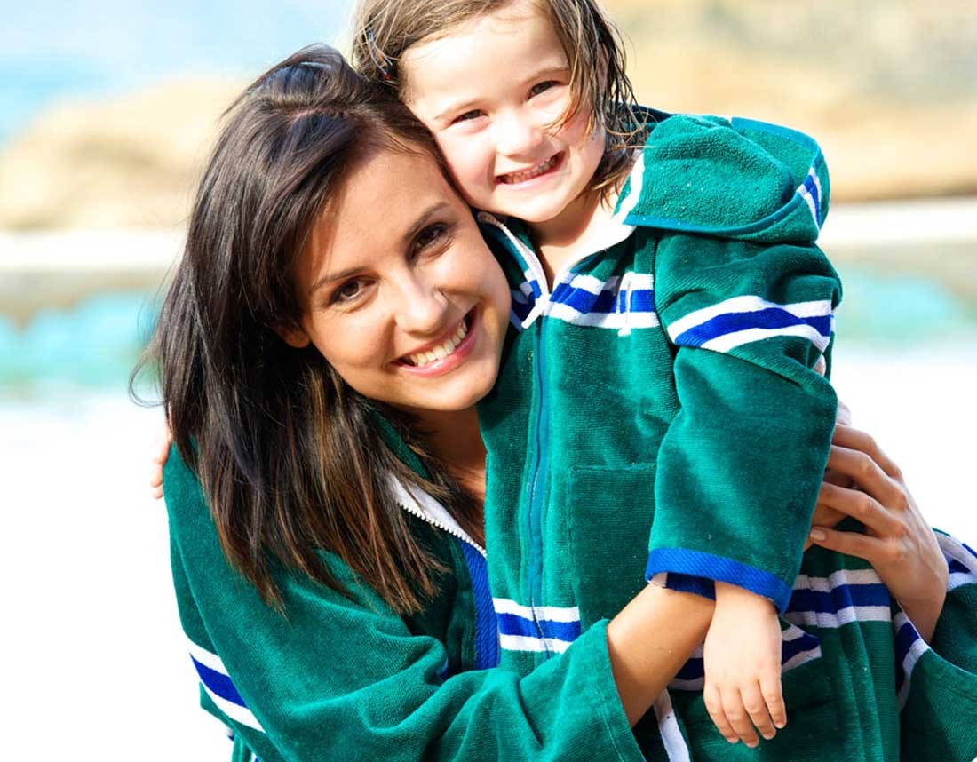 Hooded Towelling Swim Robe